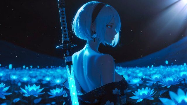 Фон «blue girl <3»