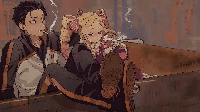 Фон «Re:zero Beatrice x Subaru»
