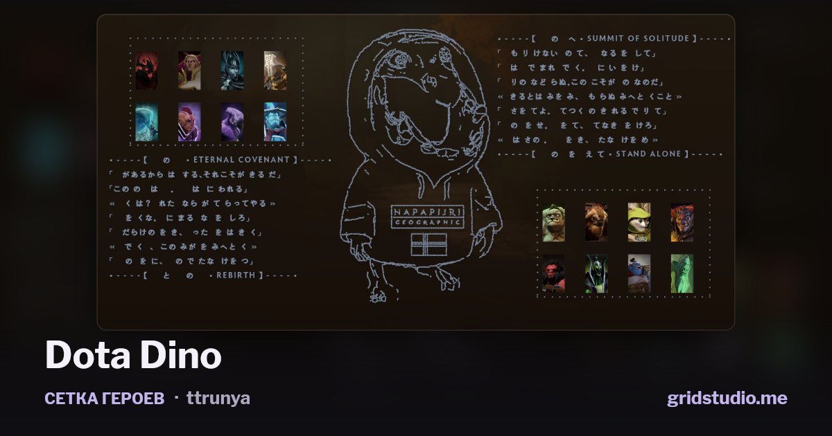 Сетка героев «Dota Dino»
